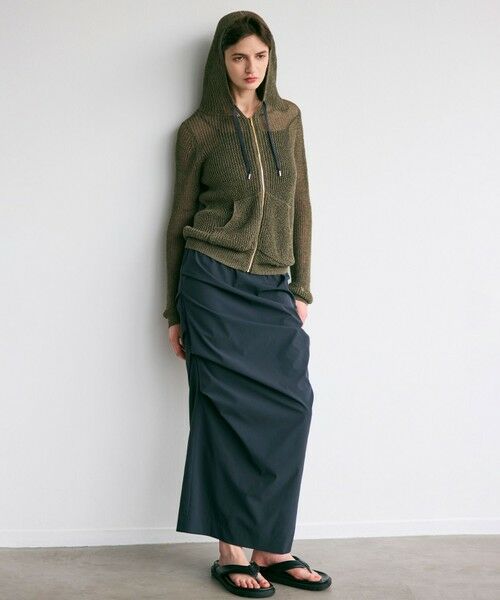 BEIGE, / ベイジ, ミニ・ひざ丈スカート | 【接触冷感/UVカット/洗える】YANN / サイドタックIラインロングスカート | 詳細16