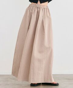 BEIGE, / ベイジ, ミニ・ひざ丈スカート | 【洗える】FREESIA / イージーウエストストライプフレアスカート