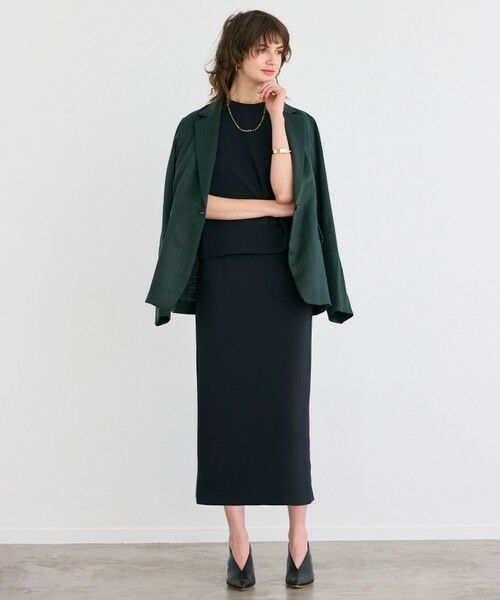 BEIGE, / ベイジ, ミニ・ひざ丈スカート | 【洗える】ALTHEA / ダンボールジャージーハイウエストIラインスカート | 詳細12