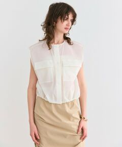 BEIGE, / ベイジ, シャツ・ブラウス | 【洗える】LANTANA / ビックポケットノースリーブブルゾン