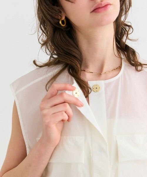 BEIGE, / ベイジ, シャツ・ブラウス | 【洗える】LANTANA / ビックポケットノースリーブブルゾン | 詳細1