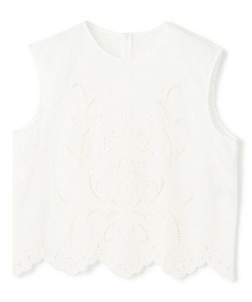 BEIGE, / ベイジ, シャツ・ブラウス | 【洗える】GALLERIA / コットンエンブロイダリーノースリーブブラウス | 詳細5