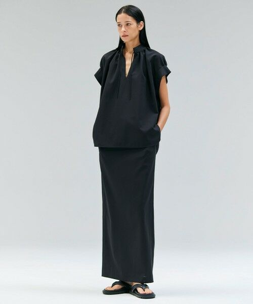 BEIGE, / ベイジ, シャツ・ブラウス | 【洗える/接触冷感/速乾/UVケア対応】BATEAU / Vネックバックギャザーハーフスリーブブラウス | 詳細16