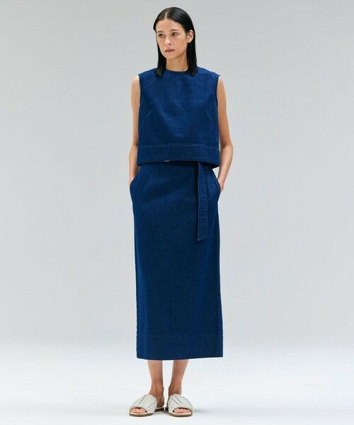 BEIGE, / ベイジ, シャツ・ブラウス | 【洗える・Oggi ８月号掲載】NAVIGLIO / ショート丈ノースリーブデニムブラウス | 詳細6