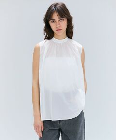 BEIGE, / ベイジ, シャツ・ブラウス | 【洗える】BAC / コットンバックボウタイノースリーブブラウス