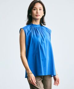 BEIGE, / ベイジ, シャツ・ブラウス | 【洗える】BAC / コットンバックボウタイノースリーブブラウス