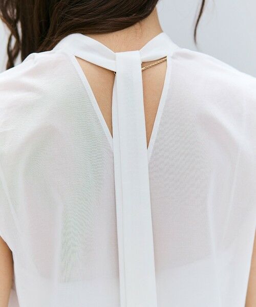 BEIGE, / ベイジ, シャツ・ブラウス | 【洗える】BAC / コットンバックボウタイノースリーブブラウス | 詳細1