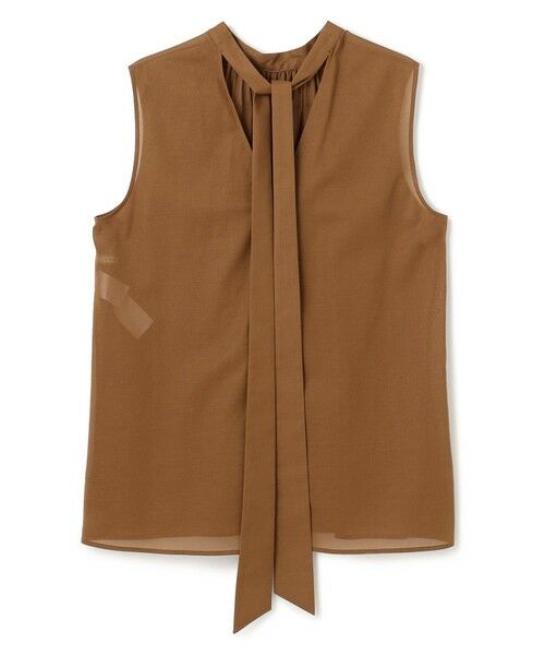 BEIGE, / ベイジ, シャツ・ブラウス | 【洗える】BAC / コットンバックボウタイノースリーブブラウス | 詳細12