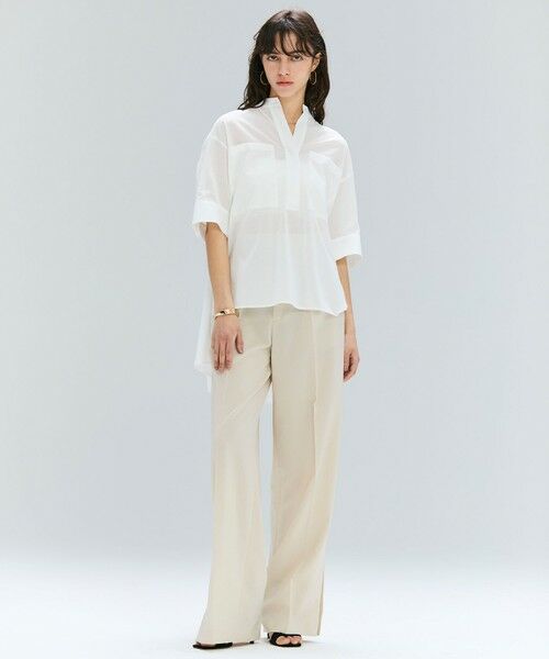 BEIGE, / ベイジ, シャツ・ブラウス | 【洗える・Oggi 10月号掲載】BAC / コットンビックポケットスタンドカラーシャツ | 詳細1