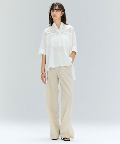 BEIGE, / ベイジ, シャツ・ブラウス | 【洗える・Oggi 10月号掲載】BAC / コットンビックポケットスタンドカラーシャツ | 詳細2