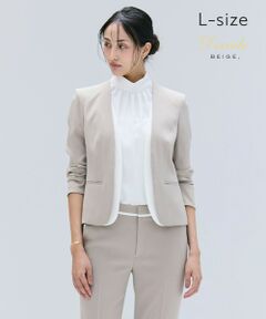 BEIGE, / ベイジ, ノーカラージャケット | 【洗える・L-size】CINDY / ダブルカラージャケット