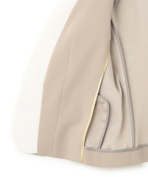 BEIGE, / ベイジ, ノーカラージャケット | 【洗える・L-size】CINDY / ダブルカラージャケット | 詳細10