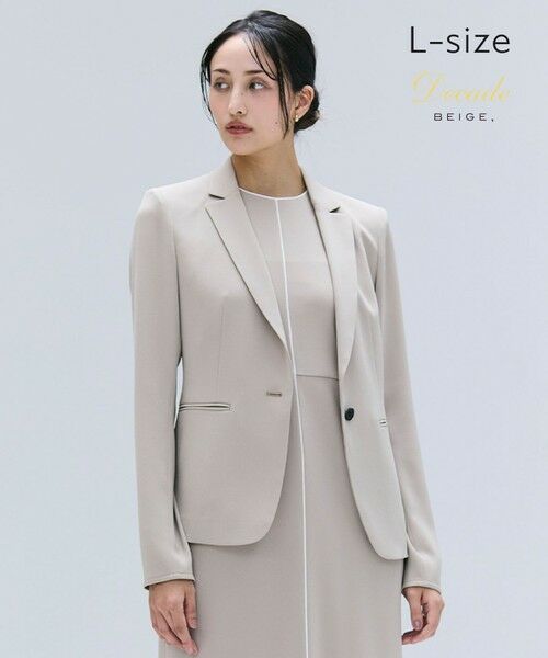 BEIGE,/ベイジ, 【洗える・L-size】CINDY / テーラードジャケット Taupe 8 BEIGE,/ベイジ, 【洗える・L-size】CINDY / テーラードジャケット Taupe 8