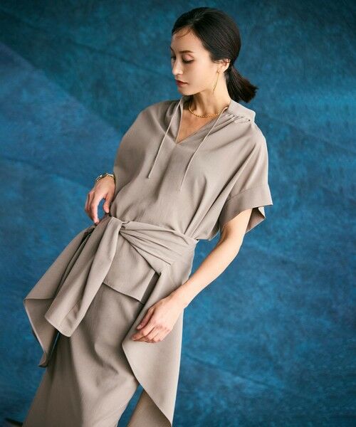 BEIGE, / ベイジ, ノーカラージャケット | 【洗える/接触冷感/速乾/UVケア対応・Precious 8月号掲載】BATEAU / ボタンレスノーカラジャケット | 詳細10