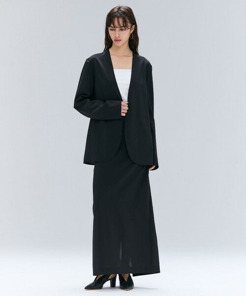 BEIGE, / ベイジ, ノーカラージャケット | 【洗える/接触冷感/速乾/UVケア対応・Precious 8月号掲載】BATEAU / ボタンレスノーカラジャケット | 詳細13