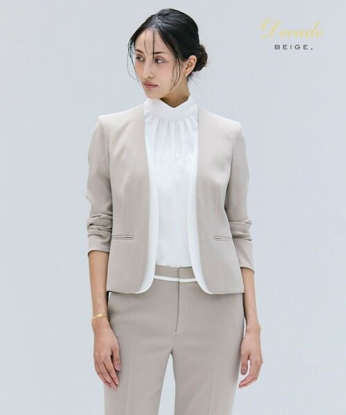 BEIGE,/ベイジ, 【洗える・VERY NaVY 11月号掲載】CINDY / ダブルカラージャケット Taupe × White 0 BEIGE,/ベイジ, 【洗える・VERY NaVY 11月号掲載】CINDY / ダブルカラージャケット Taupe × White 0