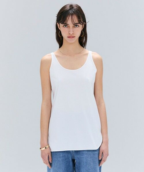 BEIGE,/ベイジ, 【洗える】BROIS / コットンシャツテールタンクトップ White 4 BEIGE,/ベイジ, 【洗える】BROIS / コットンシャツテールタンクトップ White 4