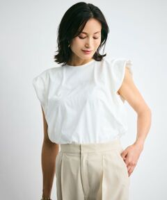 BEIGE, / ベイジ, カットソー | 【洗える】SCALA / コットンリネンボリュームスリーブトップス