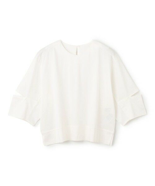 BEIGE, / ベイジ, カットソー | 【洗える】DUOMO / コットンスリットスリーブトップス | 詳細3