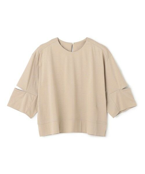 BEIGE, / ベイジ, カットソー | 【洗える】DUOMO / コットンスリットスリーブトップス | 詳細6