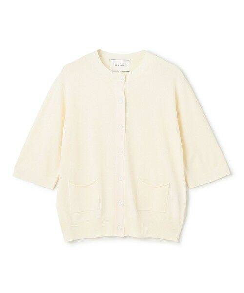 BEIGE, / ベイジ, ニット・セーター | 【洗える】VALOIS / ジョーゼットトリム半袖カーディガン | 詳細5