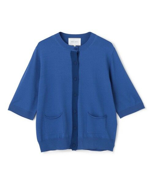 BEIGE, / ベイジ, ニット・セーター | 【洗える】VALOIS / ジョーゼットトリム半袖カーディガン | 詳細8