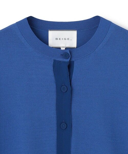 BEIGE, / ベイジ, ニット・セーター | 【洗える】VALOIS / ジョーゼットトリム半袖カーディガン | 詳細10
