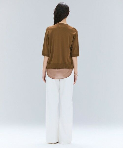 BEIGE, / ベイジ, ニット・セーター | 【洗える】VALOIS / ジョーゼットトリム半袖カーディガン | 詳細17