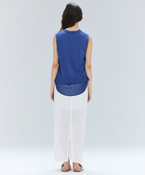 BEIGE, / ベイジ, ニット・セーター | 【洗える】VALOIS / バックシフォンレーヤードニット | 詳細6