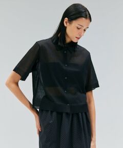 BEIGE, / ベイジ, ニット・セーター | 【洗える・Oggi10月号掲載】MILANO / リネン混シアーポロカラーニット