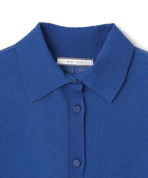 BEIGE, / ベイジ, ニット・セーター | 【洗える・Oggi10月号掲載】MILANO / リネン混シアーポロカラーニット | 詳細5
