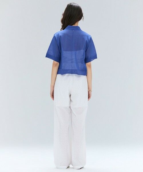 BEIGE, / ベイジ, ニット・セーター | 【洗える・Oggi10月号掲載】MILANO / リネン混シアーポロカラーニット | 詳細2