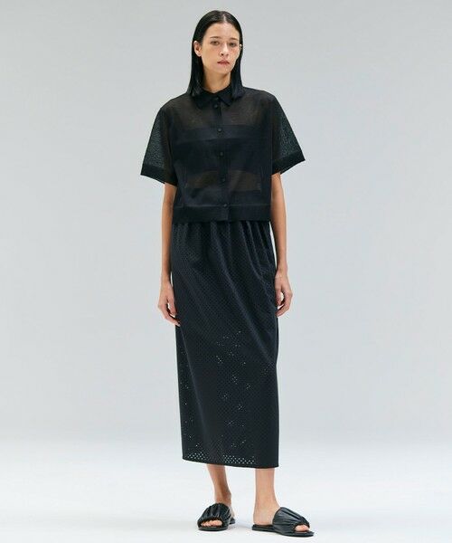 BEIGE, / ベイジ, ニット・セーター | 【洗える・Oggi10月号掲載】MILANO / リネン混シアーポロカラーニット | 詳細11