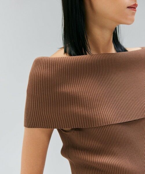 BEIGE, / ベイジ, ニット・セーター | 【洗える】BRERA / オフショルダーストレッチリブニット | 詳細4