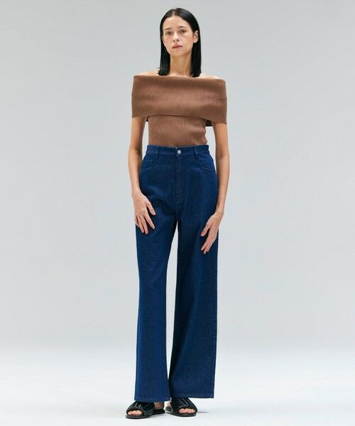 BEIGE, / ベイジ, ニット・セーター | 【洗える】BRERA / オフショルダーストレッチリブニット | 詳細6