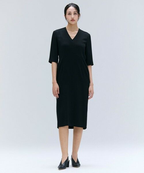 BEIGE, / ベイジ, ロング・マキシ丈ワンピース | 【洗える・L-size】CINDY / Vネックハーフスリーブワンピース | 詳細16