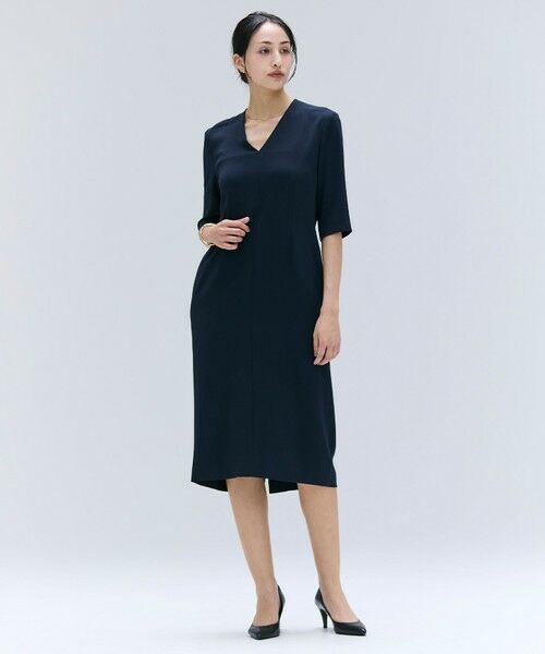 BEIGE, / ベイジ, ロング・マキシ丈ワンピース | 【洗える・L-size】CINDY / Vネックハーフスリーブワンピース | 詳細20