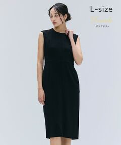 BEIGE, / ベイジ, ロング・マキシ丈ワンピース | 【洗える・L-size】CINDY / クルーネックノースリーブワンピース