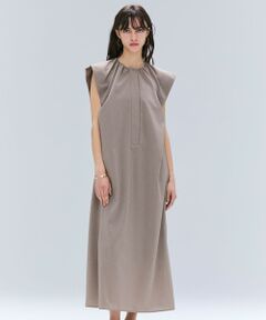 BEIGE, / ベイジ, ロング・マキシ丈ワンピース | 【洗える/接触冷感/速乾/UVケア対応】BATEAU / フレンチスリーブAラインタックワンピース