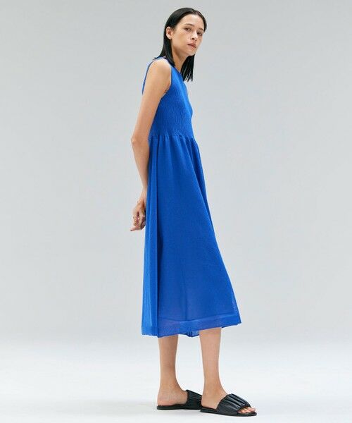 BEIGE, / ベイジ, ロング・マキシ丈ワンピース | 【洗える】MILANO / リネン混シアーニットAラインワンピース | 詳細3