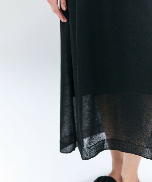 BEIGE, / ベイジ, ロング・マキシ丈ワンピース | 【洗える】MILANO / リネン混シアーニットAラインワンピース | 詳細10