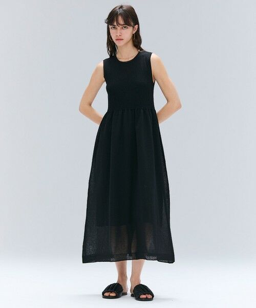 BEIGE, / ベイジ, ロング・マキシ丈ワンピース | 【洗える】MILANO / リネン混シアーニットAラインワンピース | 詳細11