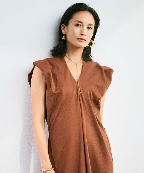 BEIGE, / ベイジ, ロング・マキシ丈ワンピース | 【洗える】SCALA / コットンリネンボリュームスリーブワンピース | 詳細4