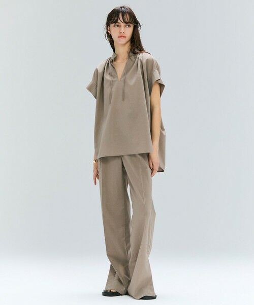 BEIGE, / ベイジ, その他パンツ | 【洗える/接触冷感/速乾/UVケア対応・Precious ９月号掲載】BATEAU / イージーウエストサイドスリットタックパンツ | 詳細7