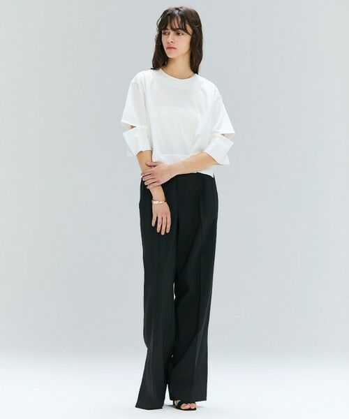 BEIGE, / ベイジ, その他パンツ | 【洗える/接触冷感/速乾/UVケア対応・Precious ９月号掲載】BATEAU / イージーウエストサイドスリットタックパンツ | 詳細18