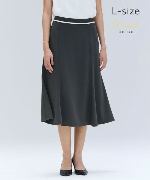 BEIGE, / ベイジ, ミニ・ひざ丈スカート | 【洗える・L-size】CINDY / フレアスカート(C.Gray x White)