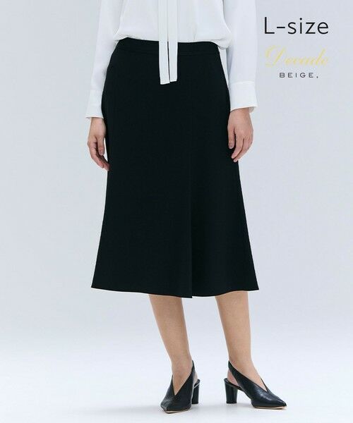 BEIGE, / ベイジ, ミニ・ひざ丈スカート | 【洗える・L-size】CINDY / フレアスカート(Black x Black)