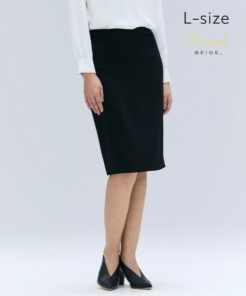 BEIGE, / ベイジ, ミニ・ひざ丈スカート | 【洗える・L-size】CINDY / タイトスカート(Black x Black)