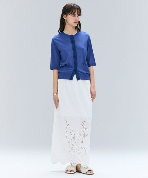 BEIGE, / ベイジ, ミニ・ひざ丈スカート | 【洗える】GALLERIA / コットンエンブロイダリーIラインスカート | 詳細5