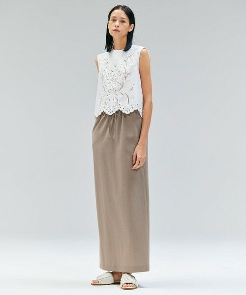 BEIGE, / ベイジ, ミニ・ひざ丈スカート | 【洗える/接触冷感/速乾/UVケア対応・Precious 8月号掲載】BATEAU / イージーウエストIラインロングスカート | 詳細11